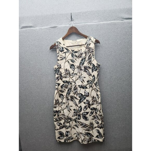 J.Crew Womens Sleeveless Floral Print Dress Size 14 Cotton - Picture 1 of 5